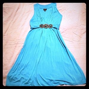 Nicole Turquoise knee-length dress